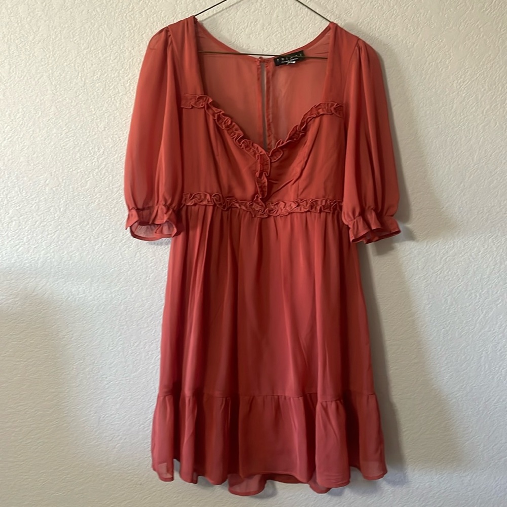 Pam Ruffled Sweetheart Mini Dress